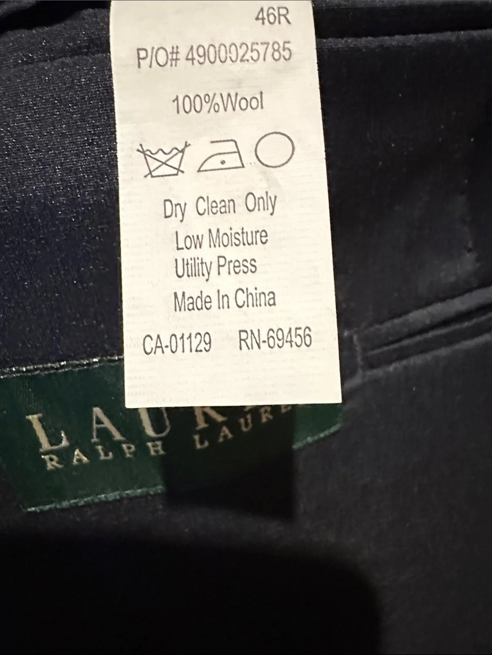 Ralph Lauren Navy Men's Single-Breasted Suit Jacket